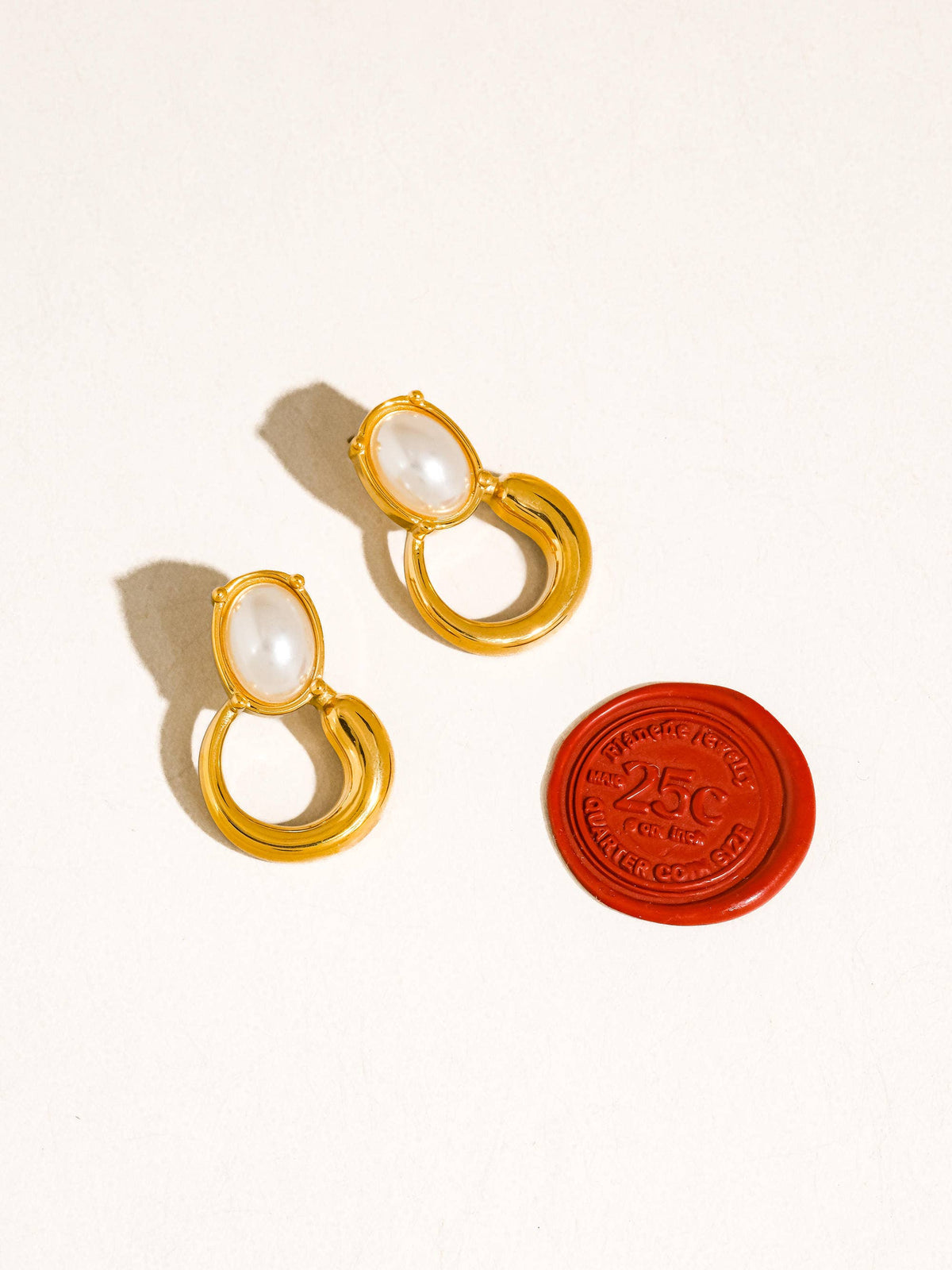 Anémone 18K Gold Non-Tarnish Pearl Drop Earrings