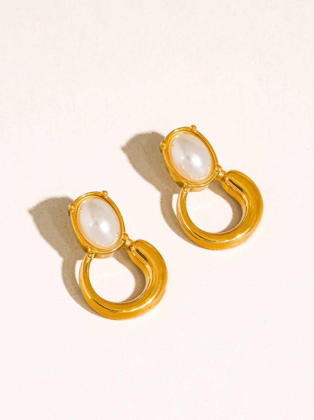 Anémone 18K Gold Non-Tarnish Pearl Drop Earrings