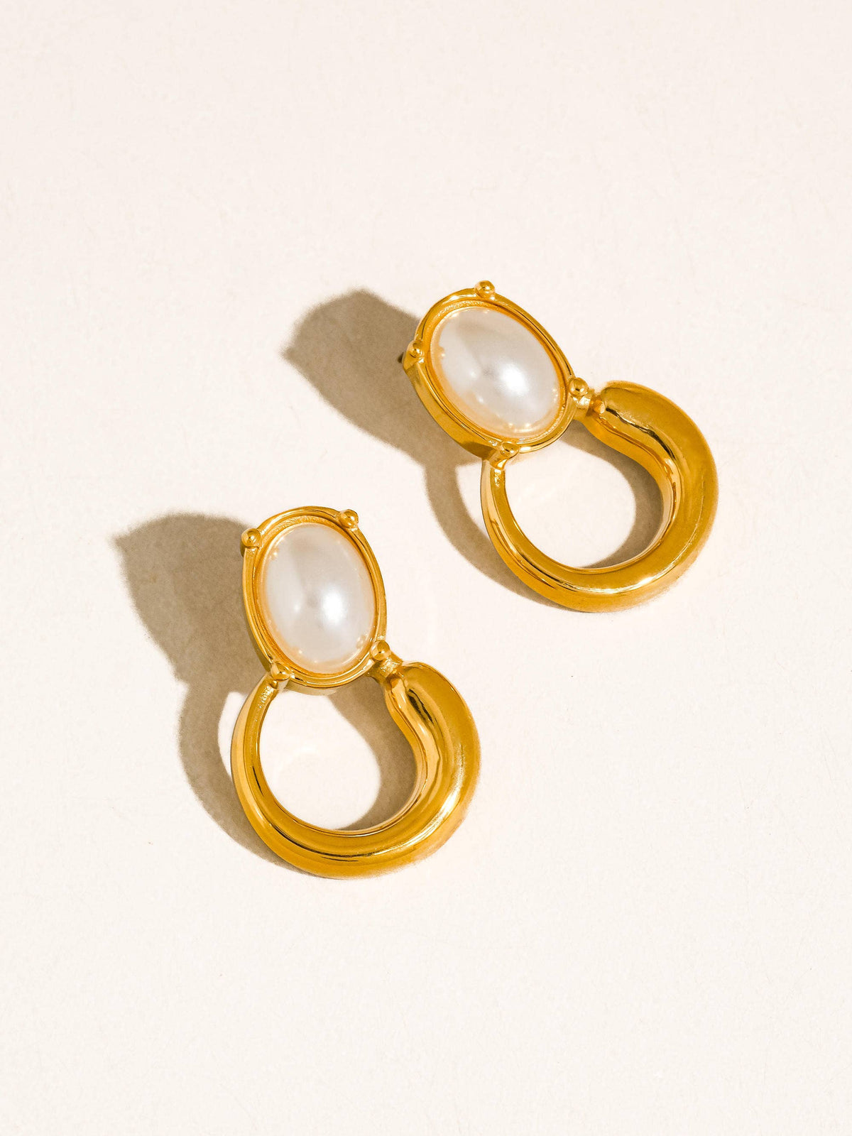 Anémone 18K Gold Non-Tarnish Pearl Drop Earrings
