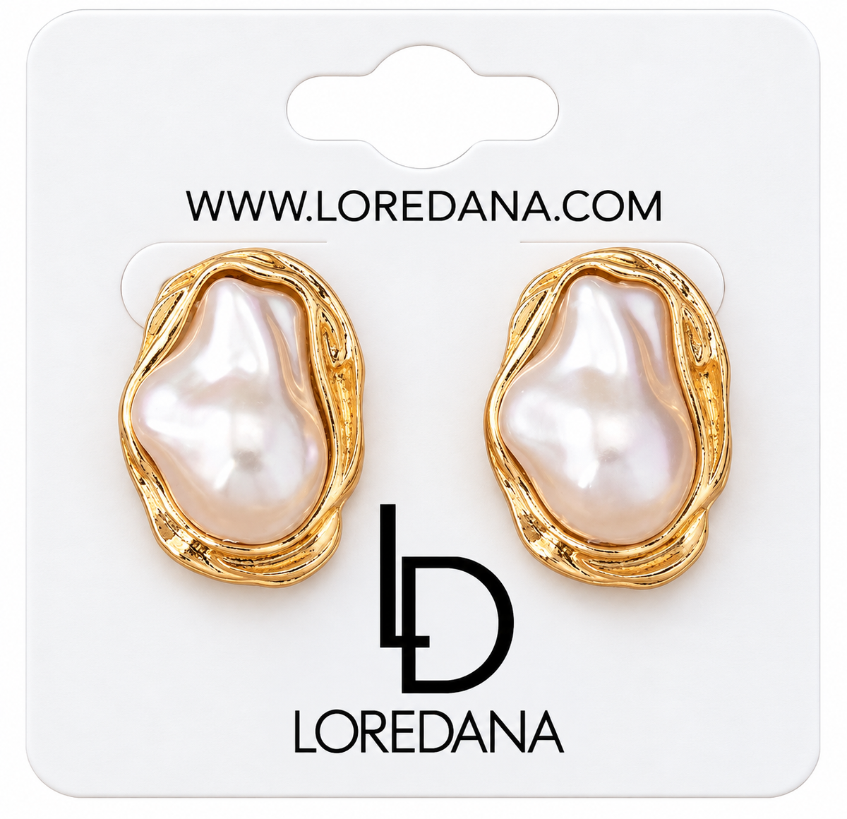 Yasmin 18K Gold Non-Tarnish Classic Pearl Round Earring