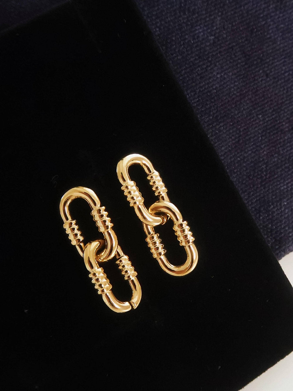 Rêve 18K Gold Non-Tarnish Small Link Earrings